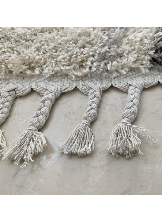 HANDPICKED FURNITURE Fluffy White Rectangular Carpet Ultra Soft Area Carpets For Bed Room Living Room And Dining Room Anti-Slip Floor Carpets Easy To Clean Made In Turkey 150X230Cm - Image 4