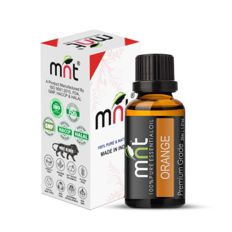 MNT MNT Orange Essential Oil  100 Pure  Natural Therapeutic Grade Oil for Skin Lightening Hair Body Face and Aromatherapy 30ML - Image 2