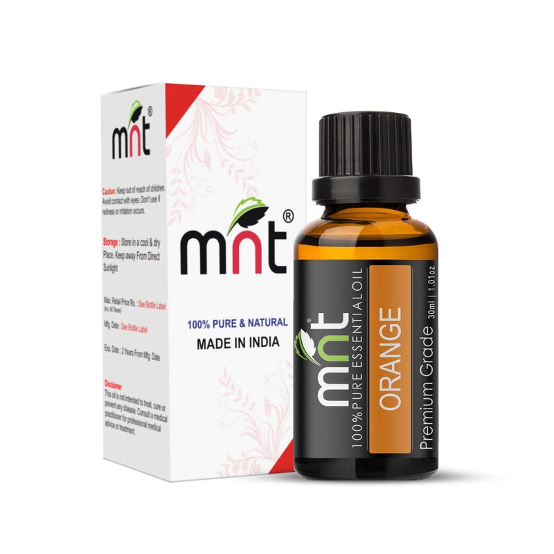 MNT MNT Orange Essential Oil  100 Pure  Natural Therapeutic Grade Oil for Skin Lightening Hair Body Face and Aromatherapy 30ML - Image 1