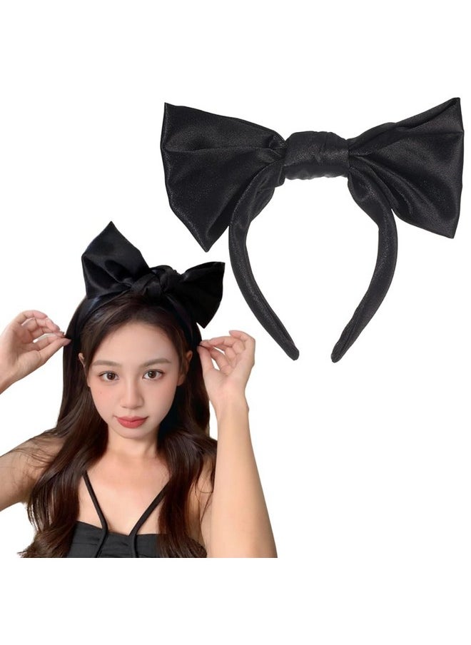 Black Bow Headbands For Women French Big Black Hair Bows Hair Band Accessories Hair Decorations For Hair Styling 1Pcs - pzsku/Z0717F728F8C0F5C93F02Z/45/_/1718616499/2089f859-c650-48cf-87e3-4f665fe0dad3