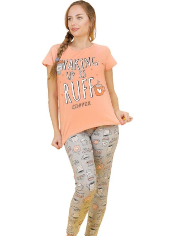 جنة بجامة نسائي قطن كم قصير - PJ 922