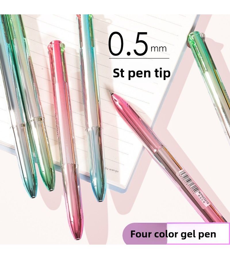 3 Pcs Refillable Gradient Pens 0.5mm Quick Dry Smooth Multi Color Note Taking - Image 1