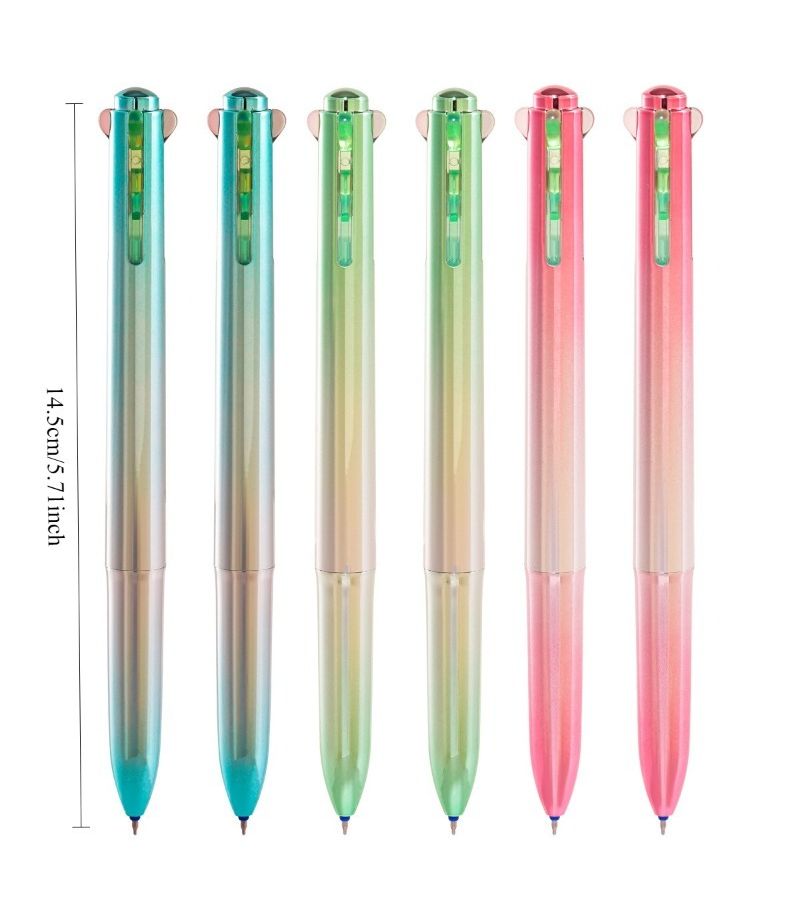 3 Pcs Refillable Gradient Pens 0.5mm Quick Dry Smooth Multi Color Note Taking - Image 2