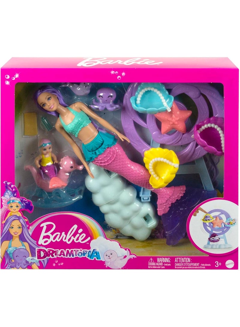 Barbie Mermaid Doll, Nurturing Playset with Merbaby, Octopus and Seal - Image 5
