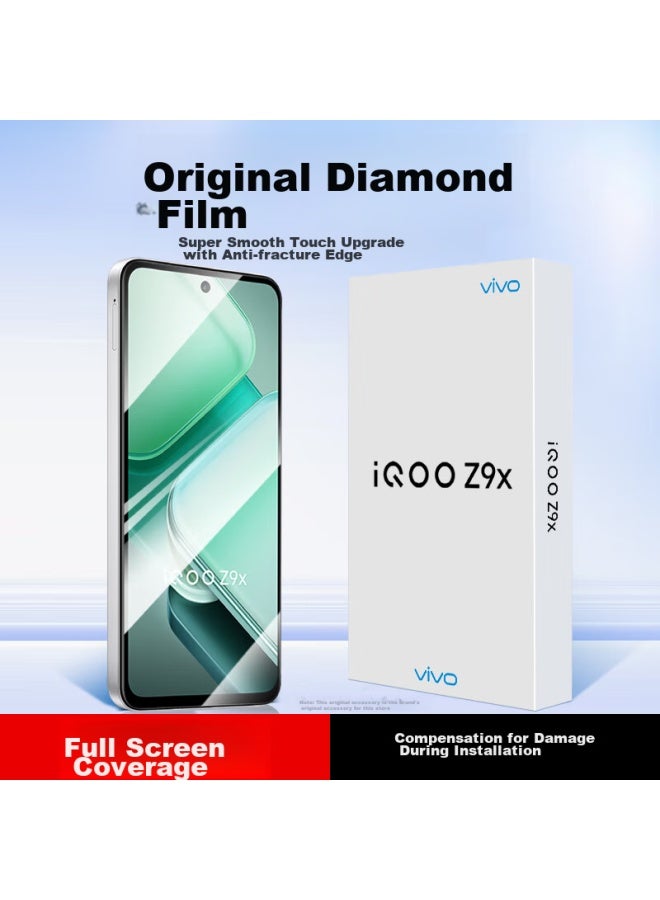 Koolife Tempered Glass Screen Protector For Vivo Iqoo Z10x, Iqoo Z9x Phone Film, Aiku Protective Film, Hd Glass Film, Full Screen Coverage, Ultra-thin, Hd Anti-drop, Anti-fingerprint - Image 1