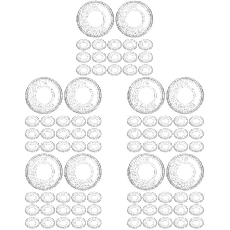White Glitter Loose Leaf Binder Discs 250pcs For Scrapbooking Journals Diaries Planners 2 80X2 80X0 60CM - Image 2