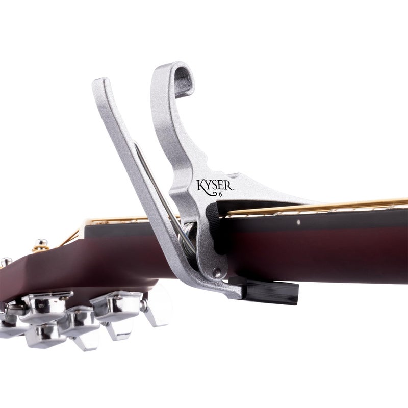 Kyser Quick-Change Guitar Capo for 6-string acoustic guitars, Silver, KG6SA - Image 3