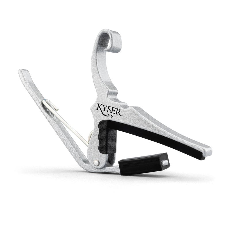 Kyser Quick-Change Guitar Capo for 6-string acoustic guitars, Silver, KG6SA - Image 1