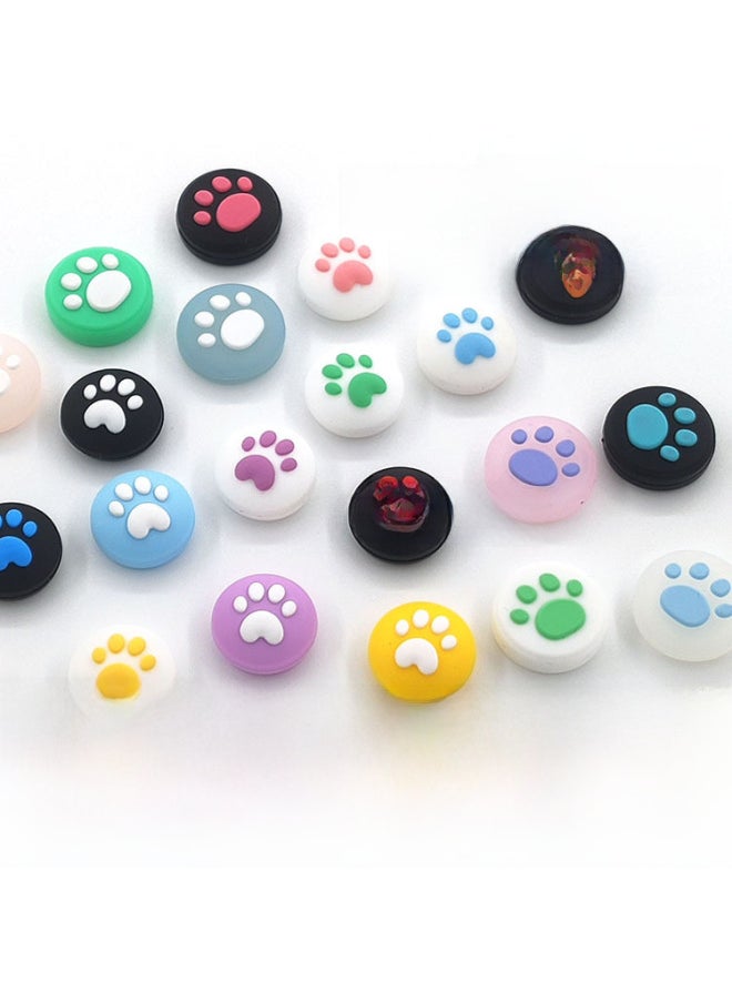 Generic - For Nintendo Switch Rocker Cap NS Lite Jelly Cat Claw Rocker Set Gamepad Key Cap-Product Color:Black Background/red Claws - Image 1