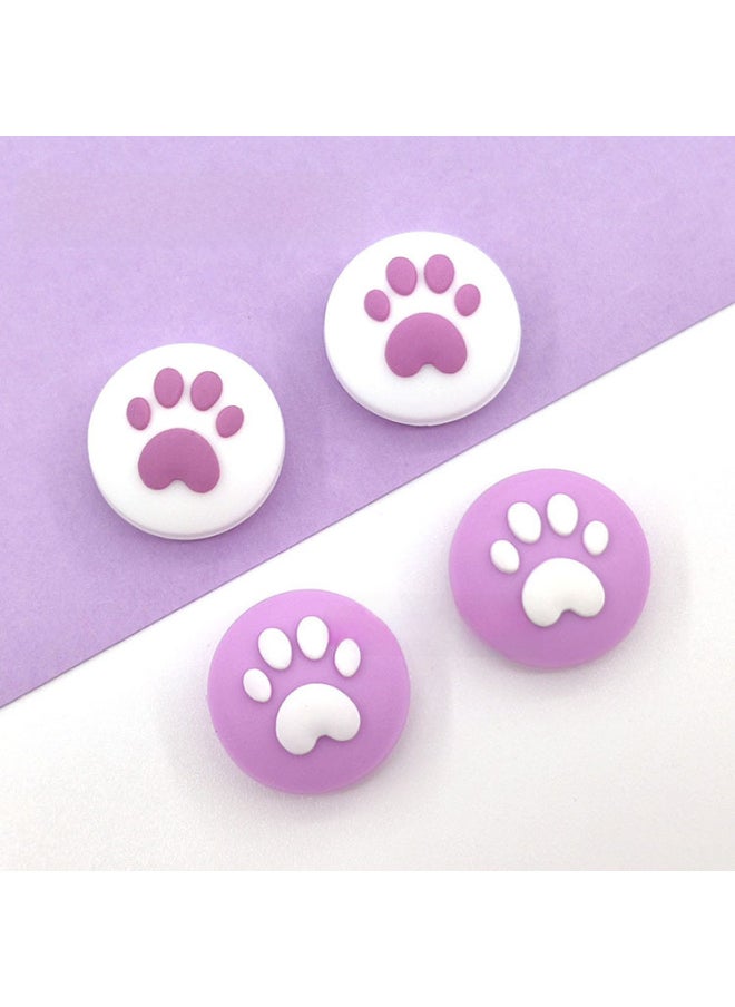 Generic - For Nintendo Switch Rocker Cap NS Lite Jelly Cat Claw Rocker Set Gamepad Key Cap-Product Color:Black Background/red Claws - Image 1