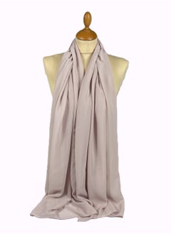 Perfectory PERFECTORY Women Lightweight Solid Chiffon Hijab Shawl Soft Premium Abaya Shawl Wrap Scarves, Long Bridal Hijab Scarf- Agate Grey  - Image 3