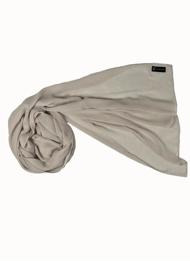 Perfectory PERFECTORY Women Lightweight Solid Chiffon Hijab Shawl Soft Premium Abaya Shawl Wrap Scarves, Long Bridal Hijab Scarf- Agate Grey  - Image 1