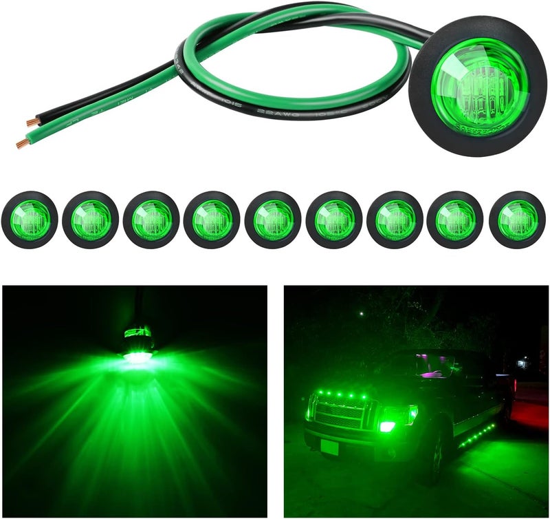 Nilight 10 قطع ضوء LED دائري بحجم 3/4 بوصة للإشارة الأمامية والخلفية والجانبية للشاحنة RV السيارة الحافلة المقطورة الفان القافلة القارب - Image 1