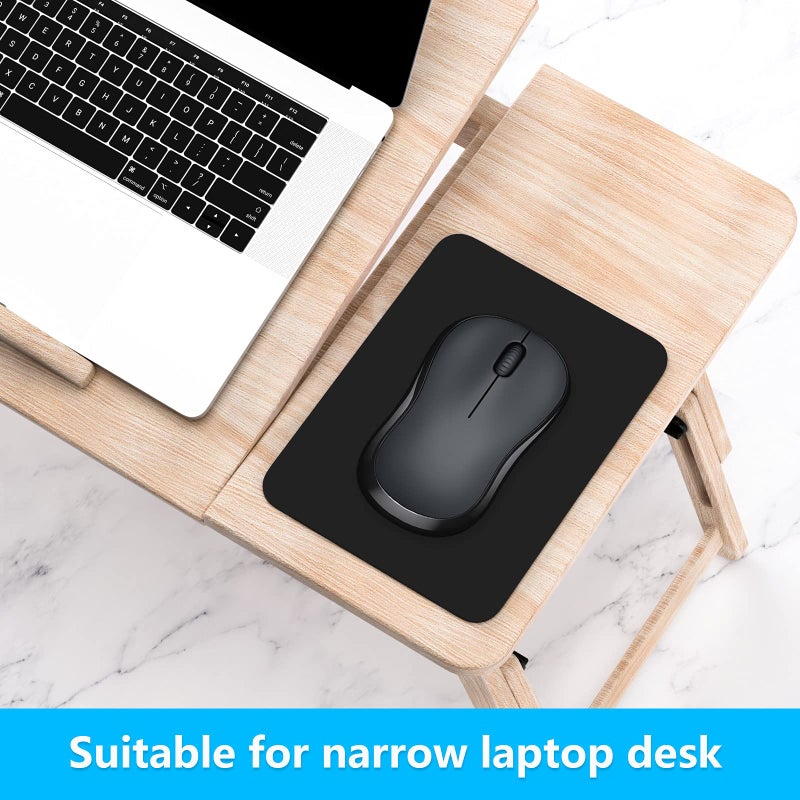 Dapesuom Small Mouse Pad, 6 x 8 Inch Thick Rubber Premium-Textured Non-Slip Portable & Washable Mini Mouse Mat for Women Men Wireless Laptops Keyboard Tray Gaming Work Computer Office Travel, Black - Image 3