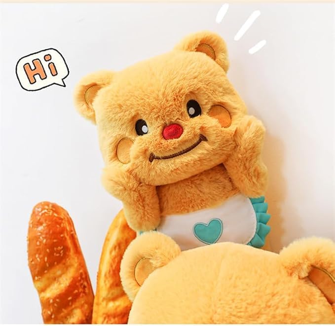 Tinytotem Butter Bear Plush Doll Cute Teddy Bear with Apron Soft PP Cotton Plush Doll Toy for Children Day Gift 30 cm - Image 5