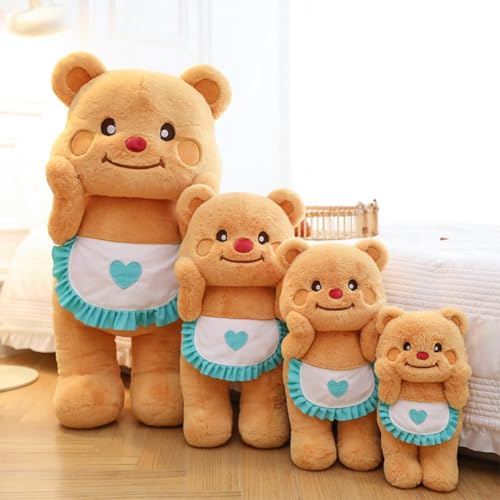 Tinytotem Butter Bear Plush Doll Cute Teddy Bear with Apron Soft PP Cotton Plush Doll Toy for Children Day Gift 30 cm - Image 2