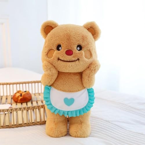 Tinytotem Butter Bear Plush Doll Cute Teddy Bear with Apron Soft PP Cotton Plush Doll Toy for Children Day Gift 30 cm - Image 4
