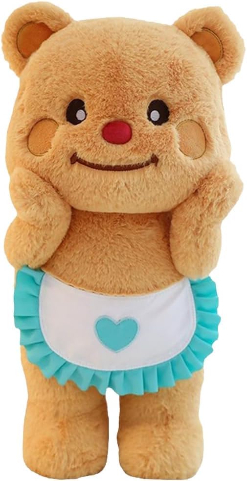 Tinytotem Butter Bear Plush Doll Cute Teddy Bear with Apron Soft PP Cotton Plush Doll Toy for Children Day Gift 30 cm - Image 1