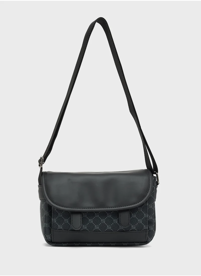 روبرت وود Printed Crossbody Messenger Bag