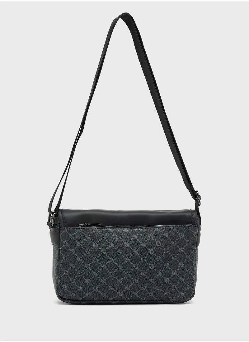 روبرت وود Printed Crossbody Messenger Bag