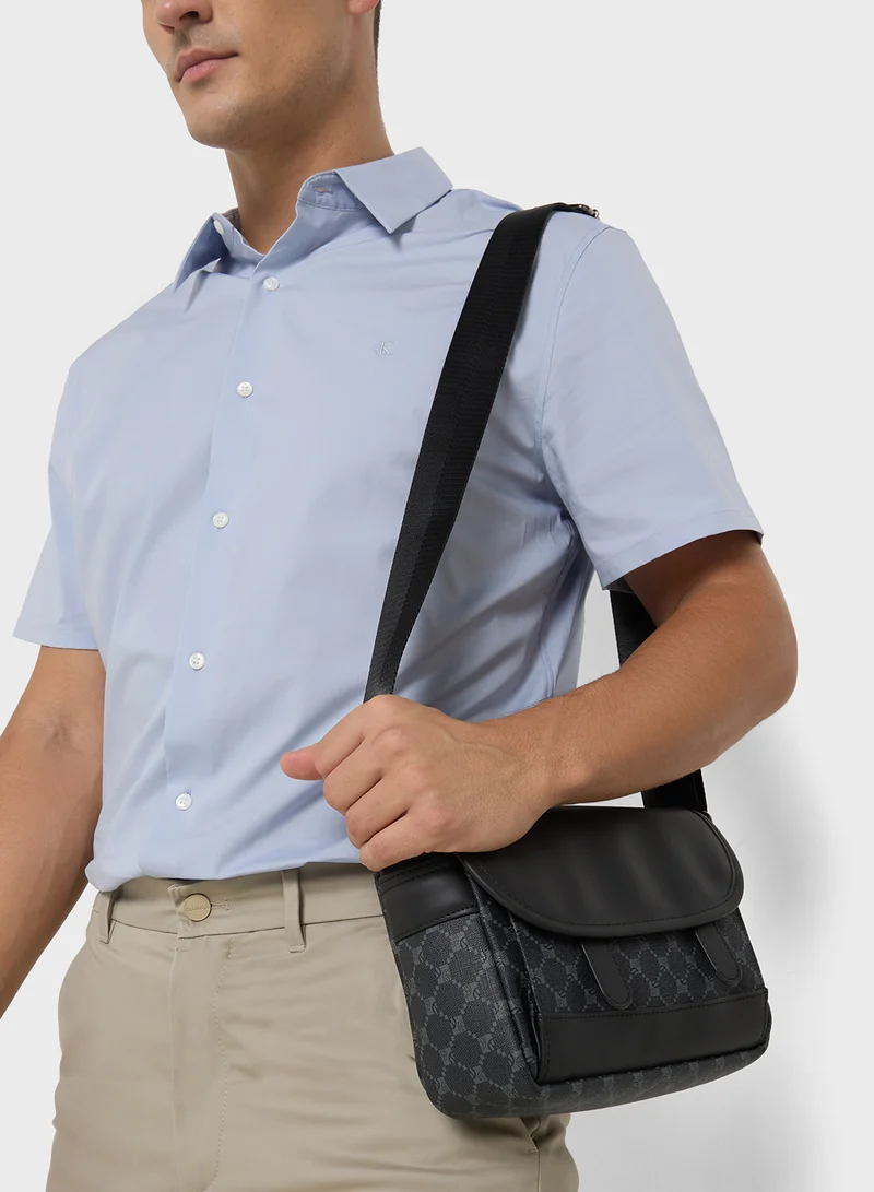 Robert Wood Printed Crossbody Messenger Bag
