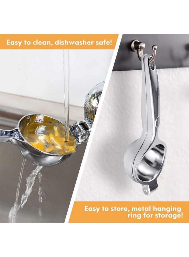 JZS Lemon Squeezer, Hand Manual Large Heavy Duty Hand Juicer for Lemon, Stainless Steel Hand Press Citrus Juicer, Lime Squeezer Bar Tool(Gold) - Image 5