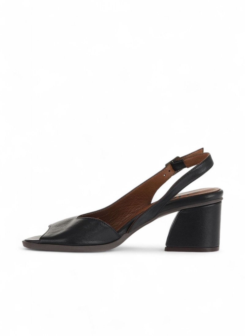 Bueno BUENO Women's Heeled Sandals – Sleek Slingback Design with Peep Toe and Buckle Closure for Elegant Everyday Wear  - Image 3