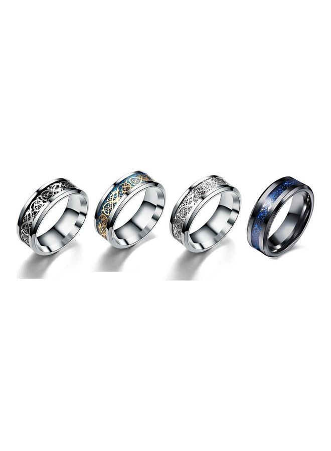 NIBEMINENT Vintage Stainless Steel Dragon Tattoo Men's Ring - Image 5