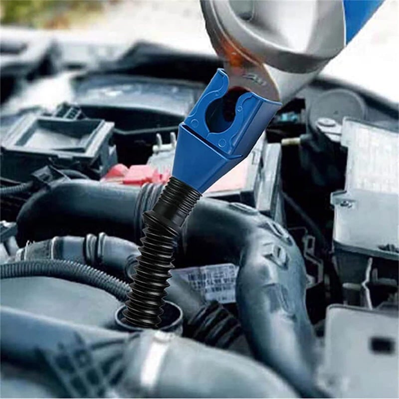 Generic ARUP Plastic Clasp AntiSpill Fuel Transferring Funnel With RemovableRetractable Hose No Spilling Universal Clipon Funnel For Dispensing Petrol Diesel Water Oil Fuel Coolant Kerosene 1  - Image 2