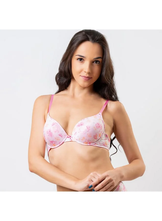 Aadaraya Set of 2 - Aadaraya Assorted Plunge Bra with Hook and Eye Closure