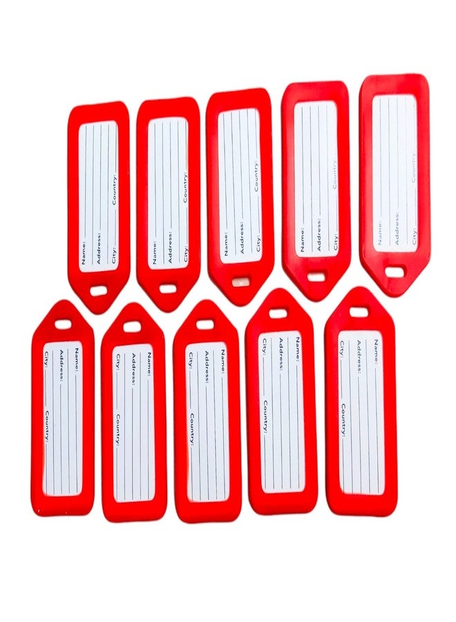 كيدولتز بطاقات تعريف الأمتعة من كيدولتز (عبوة من 12 بطاقة)، بطاقات ذكية لحقائب السفر، والحقائب المدرسية، وما إلى ذلك، لتسهيل التعرف على الحقائب. متوفرة بشريط سيليكون (أحمر). - Image 5