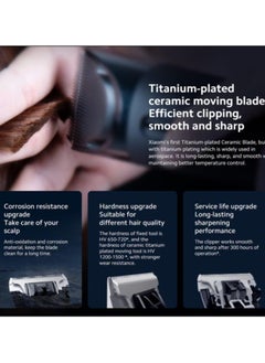 Xiaomi Xiaomi Hair Clipper, Professional Hair Clippers for Men with 14 Length Comb Settings and 5 Styling Precision Length Settings, Titanium-Plated Ceramic  Head, Cordless Hair Clippers for Men/Kids  - Image 3