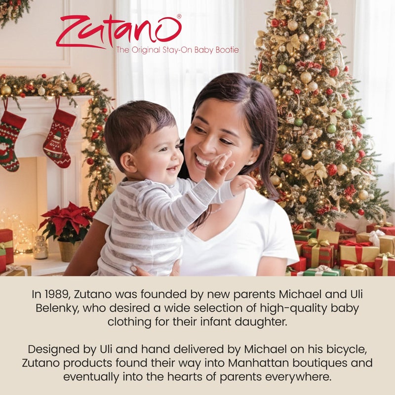 Zutano Unisex Organic Cotton Baby Booties With Gripper Soles, Gray Heather, 3M - Image 5