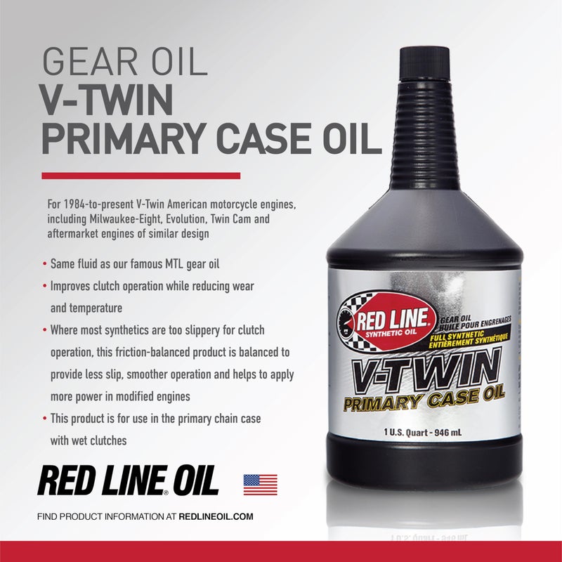 Red Line 42904 V-Twin Primary Case Oil, for use with UTVs, ATVs and Sportbikes - 1 Quart - Image 3