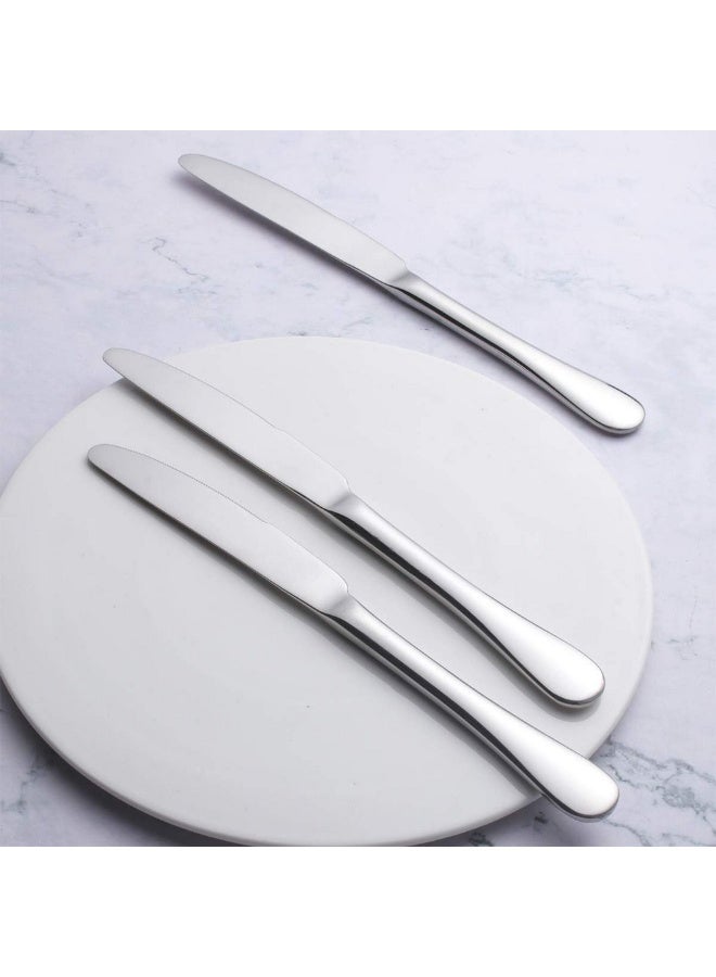 Baker's Secret 6pcs 22.2cm Stainless Steel Dinner Knife Set – Durable Kitchen Accessories for Dining, Cutting & Everyday Use - Image 4