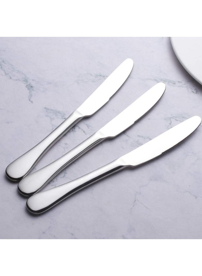 Baker's Secret 6pcs 22.2cm Stainless Steel Dinner Knife Set – Durable Kitchen Accessories for Dining, Cutting & Everyday Use - Image 2