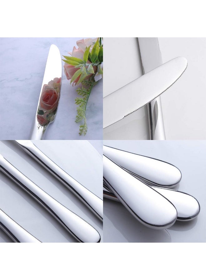 Baker's Secret 6pcs 22.2cm Stainless Steel Dinner Knife Set – Durable Kitchen Accessories for Dining, Cutting & Everyday Use - Image 3