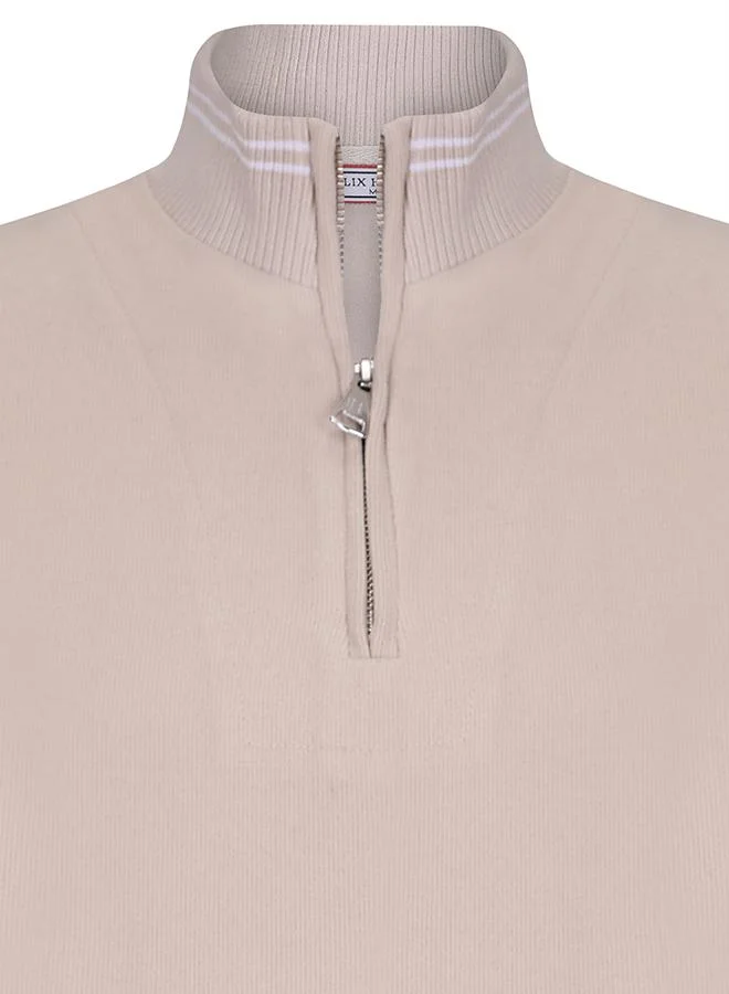 FELIX HARDY Half-Zip Knit Sweater