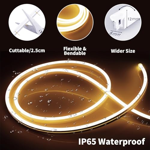 Errol 5 Meter neon Light Strip | Waterproof led Strip Lights, Flexible neon Lights for Decoration | neon Strip Light for Customized Name | Rope Light for Indoor, Outdoor (Warmwhite) - Image 2