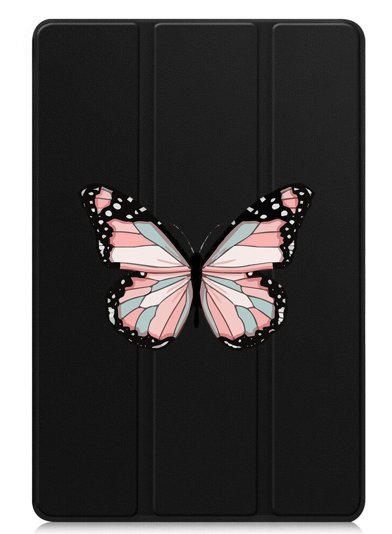 Theodor Protective Flip Case For Samsung Galaxy Tab S6 Lite (2024) With Trifold Stand Auto Wake Sleep Shockproof Cover Butterfly-01 - Image 1