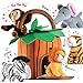 Play22 6Piece Plush Talking Jungle Animals Set with Carrier for Kids Babies  Toddlers  Elephant Tiger Lion Zebra Monkey - Image 4