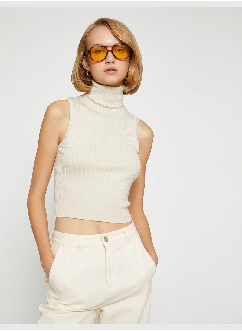 كوتون Tricot Tanktop Turtleneck