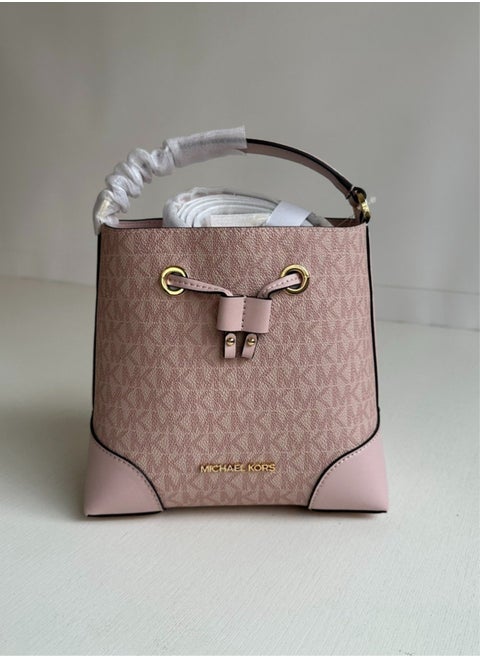 Drawstring Small Bucket Shoulder Bag 18*18*12cm
