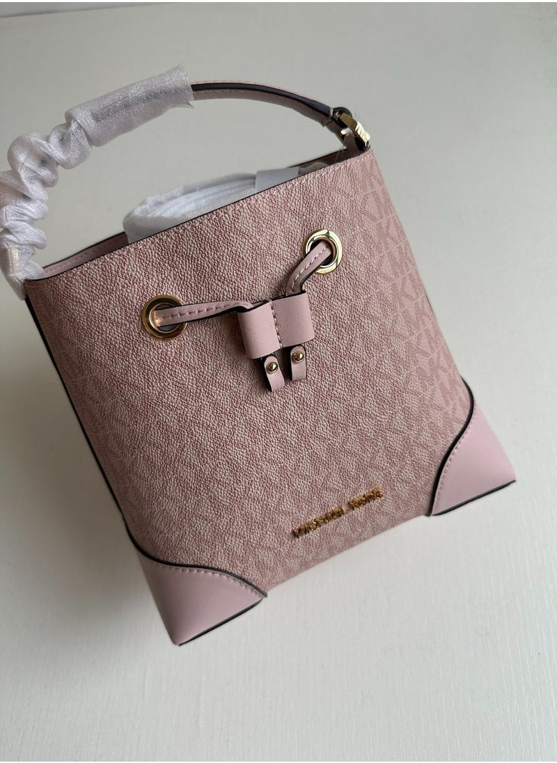 MK - Drawstring Small Bucket Shoulder Bag 18*18*12cm - Image 1