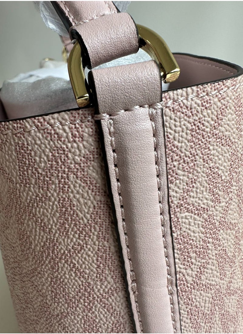MK - Drawstring Small Bucket Shoulder Bag 18*18*12cm - Image 1