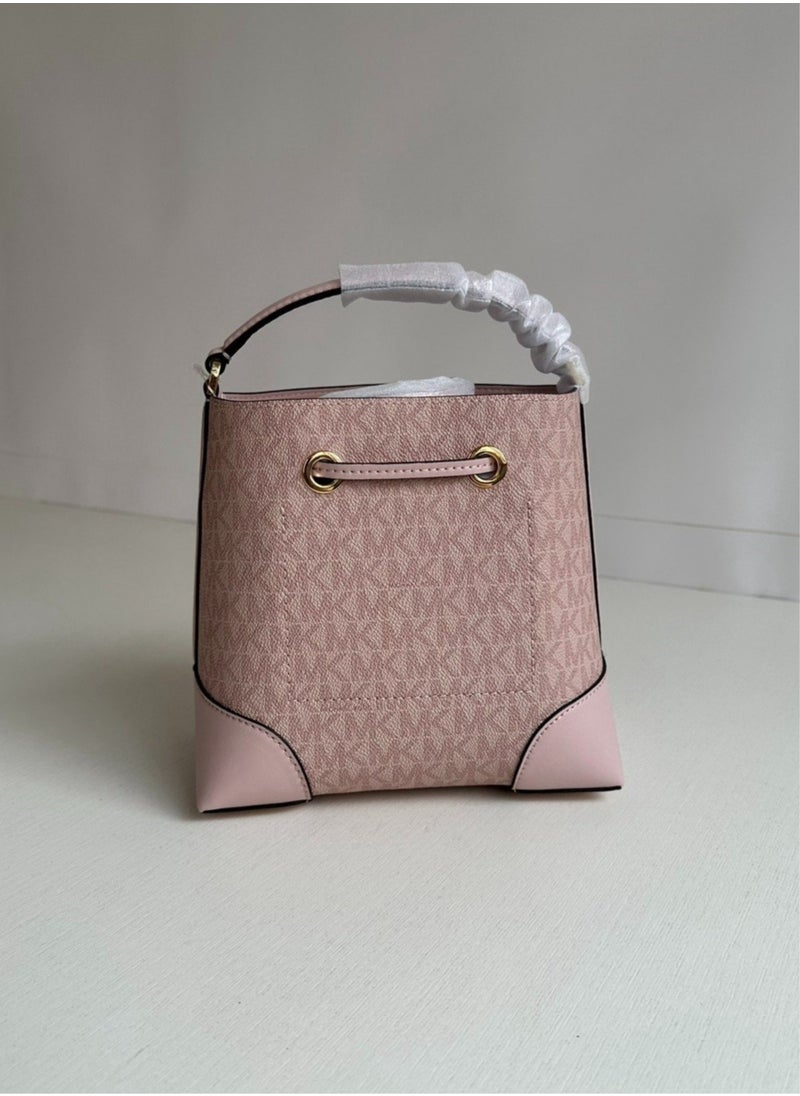 MK - Drawstring Small Bucket Shoulder Bag 18*18*12cm - Image 1