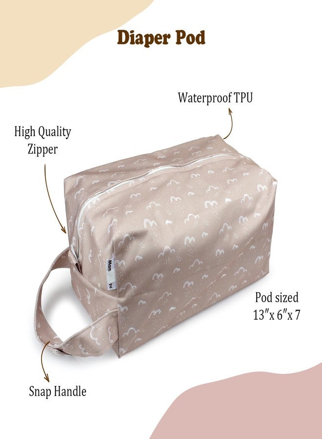 Mama Koala Waterproof Diaper Pods for Baby Items, Cloth Diapers, Swimsuits, Travel, Gym Clothes, Beach, Pump Parts, Toiletries, 2 Pack(DP-Pine Forest) - Image 2