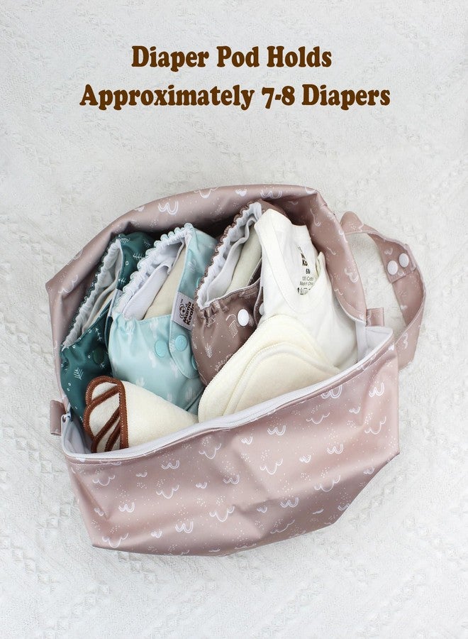 Mama Koala Waterproof Diaper Pods for Baby Items, Cloth Diapers, Swimsuits, Travel, Gym Clothes, Beach, Pump Parts, Toiletries, 2 Pack(DP-Pine Forest) - Image 3