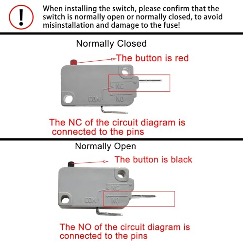 Yoiilnz KW3A Microwave Oven Door Switch 16A 125/250V Door Interloc (2 Normally Open and 1 Normally Closes) - Image 2