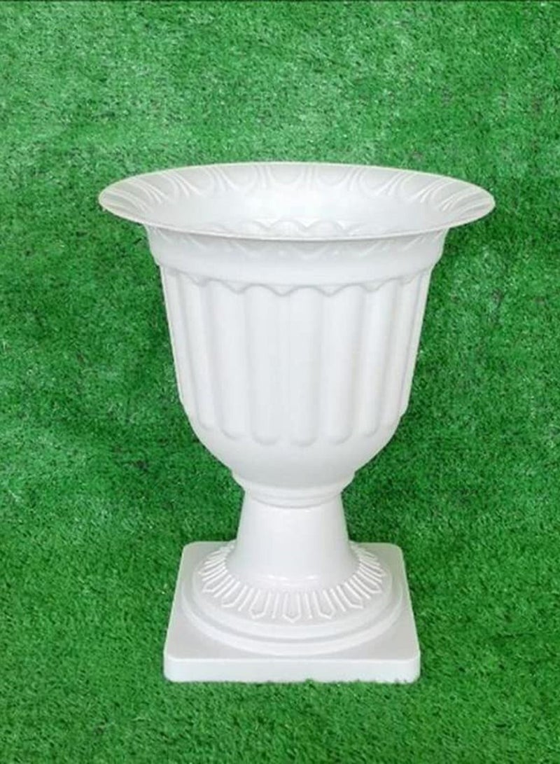 لينجوي وعاء زهور نباتات بلاستيك أبيض 34.5x42.5 سم  - Image 1